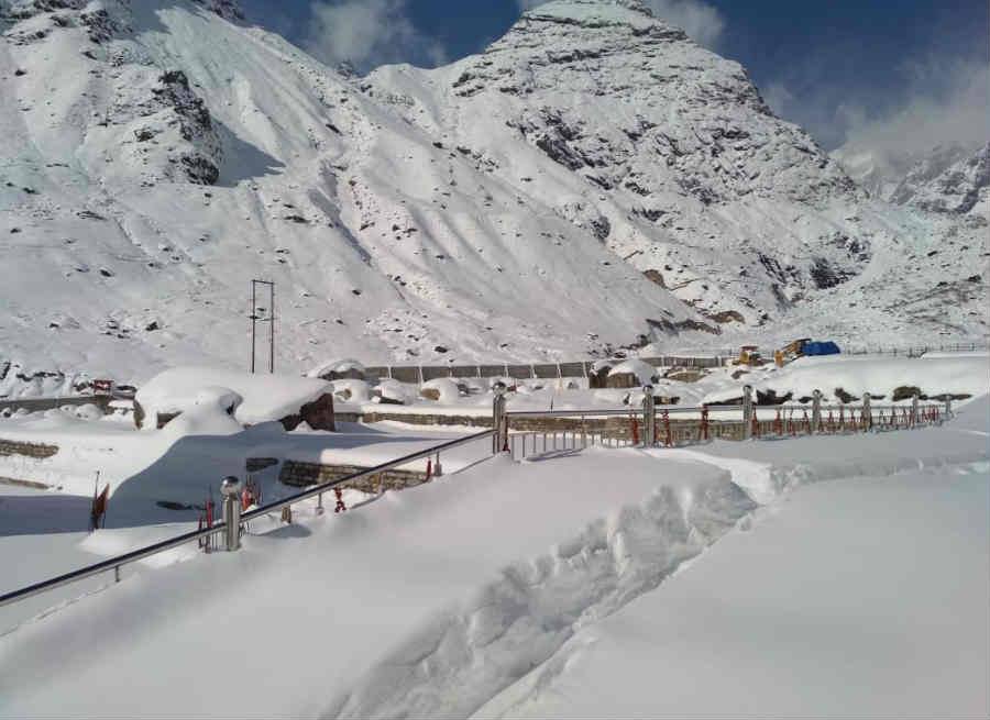 Latest snowfall in kedarnath